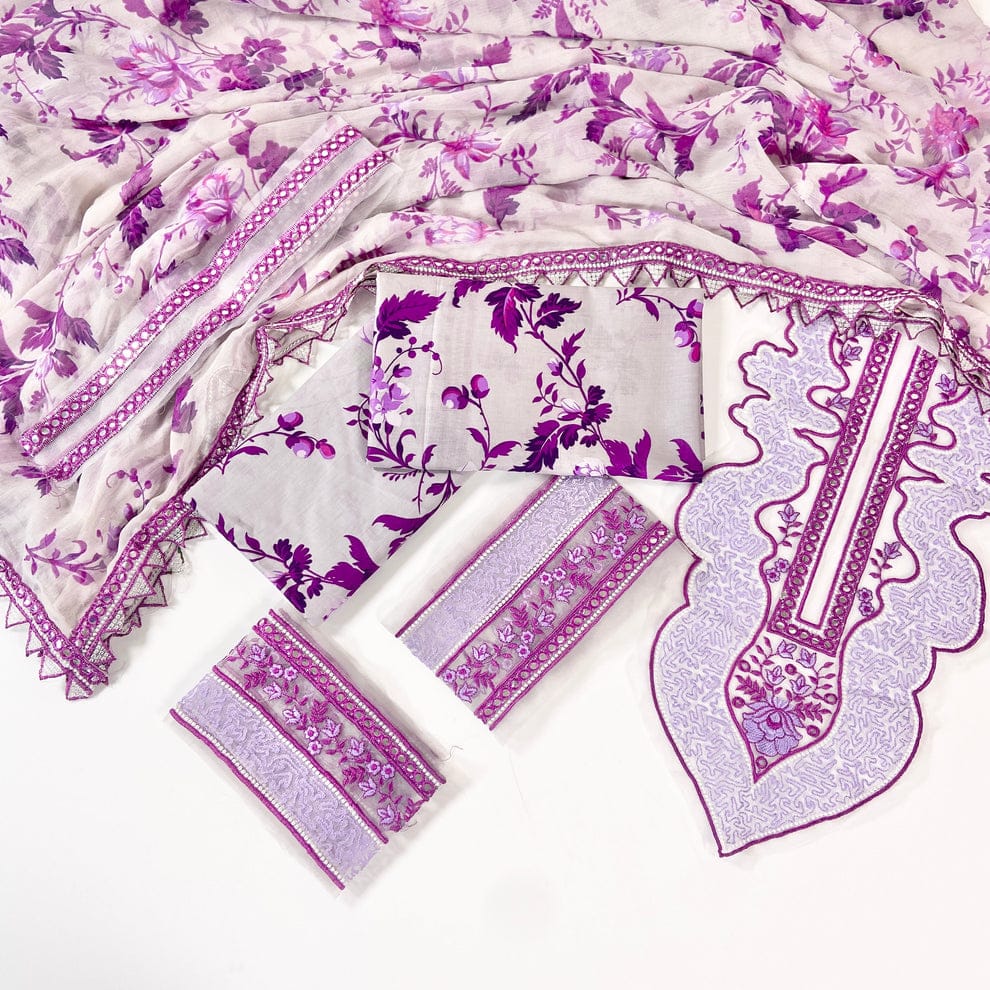 Aneelas Emb Luxury Lawn 3PC Unstitched