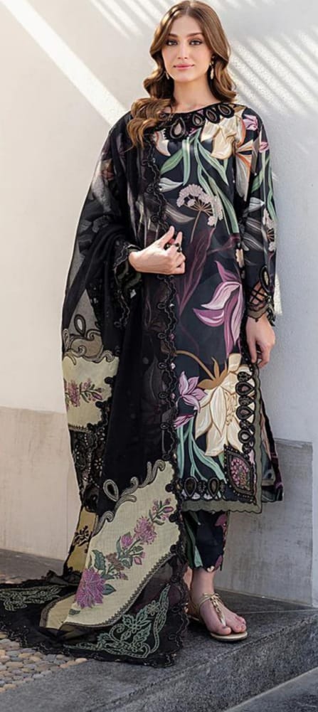 Baroque Luxury Embroidered Lawn 3-PC