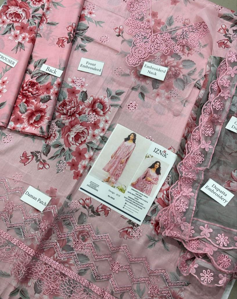 Iznik Luxury Embroidered Lawn 3-PC