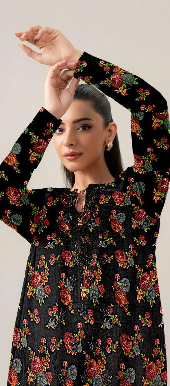 ANAYA Linen Embroidered 3 PC