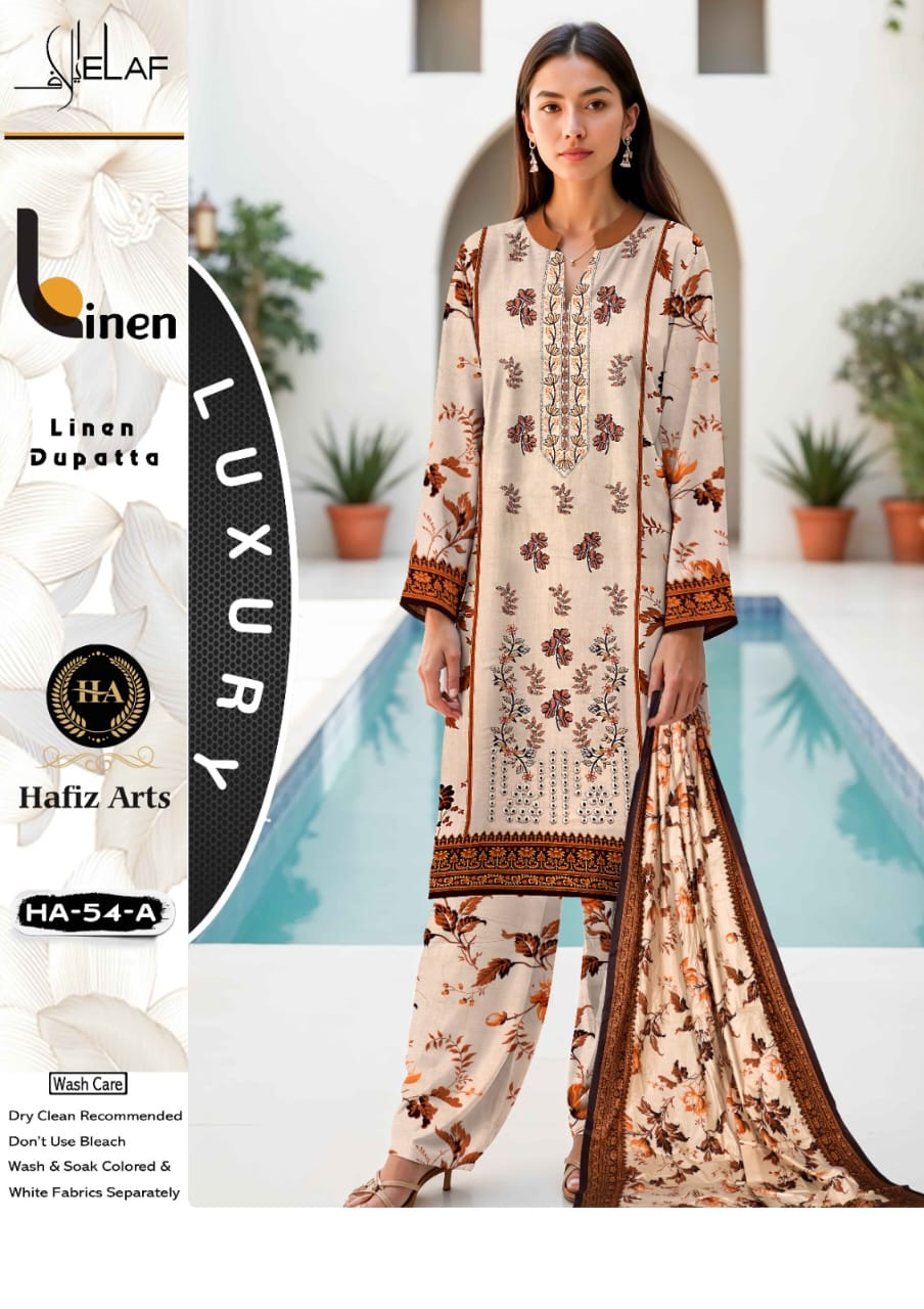 Elaf Linen Embroidered 3 PC