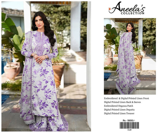 Aneelas Emb Luxury Linen 3PC