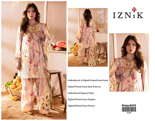 Iznik Emb Luxury Linen 3PC