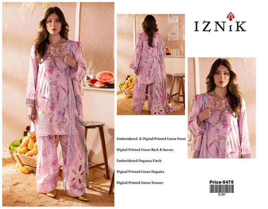 Iznik Emb Luxury Linen 3PC