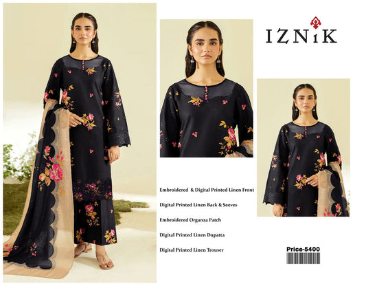 Iznik Emb Luxury Linen 3PC