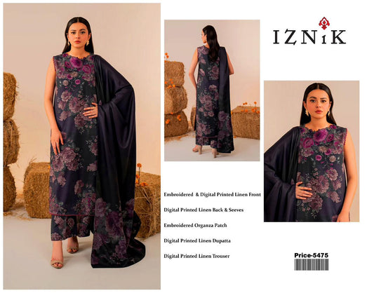 Iznik Emb Luxury Linen 3PC