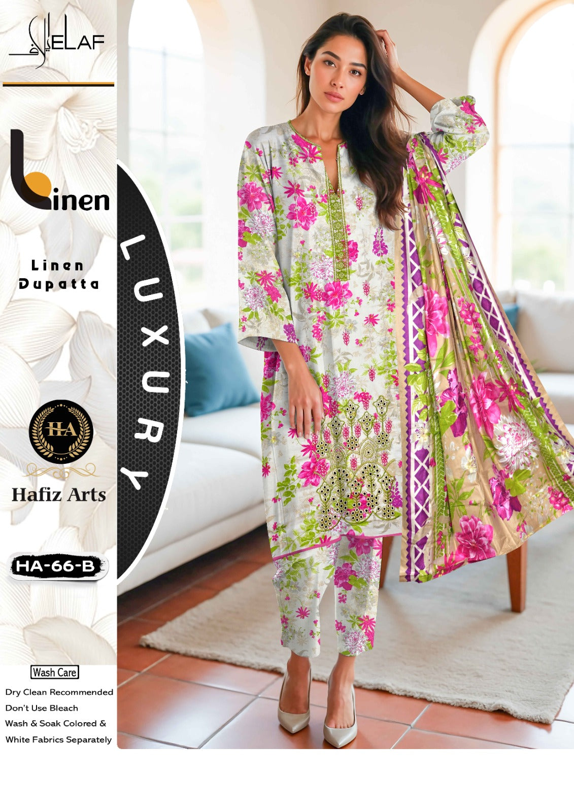 Elaf Linen Embroidered 3 PC