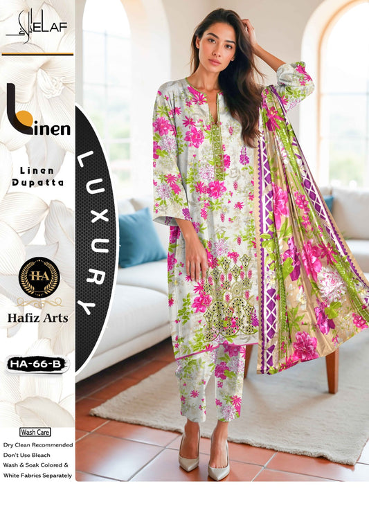 Elaf Linen Embroidered 3 PC